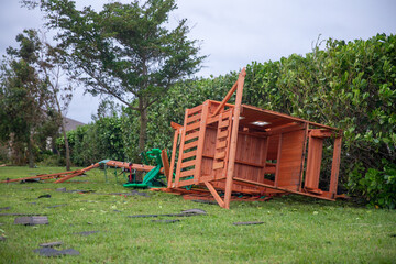 Hurricane Damage to playground