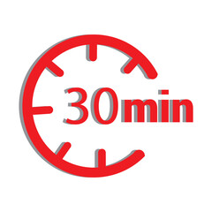 symbol work time, delivery and service time, isolated green on white , Vector illustrationeps10