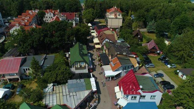 Souvenir Shops Rowy Sklepiki Aerial View Poland