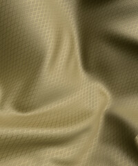 Green modern man made fabric with a pattern 3d render