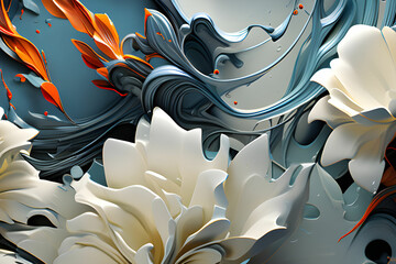 Abstract art background offers a tactile experience, with layers of paint creating depth and complexity. Generative AI