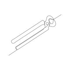 Nail puller pliers. Small carpentry work in the workshop and Home renovation concept design element. Continuous line drawing vector.