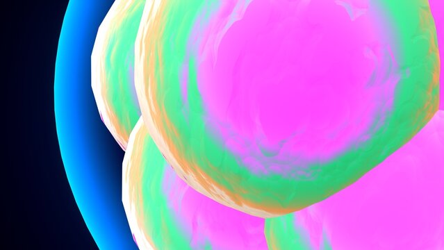 human cell division anatomy. 3d illustration