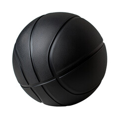 Black Basketball Ball Isolated on White Background