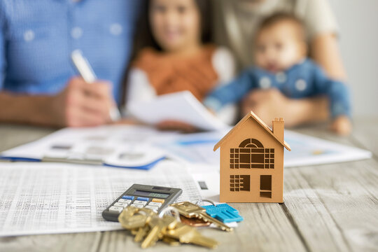 house and keys for concept investment mortgage finance and home loan refinance