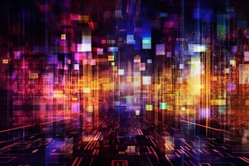 Abstract Background Illustrating Digital Transformation, System Engineering, and Programming Concepts	
