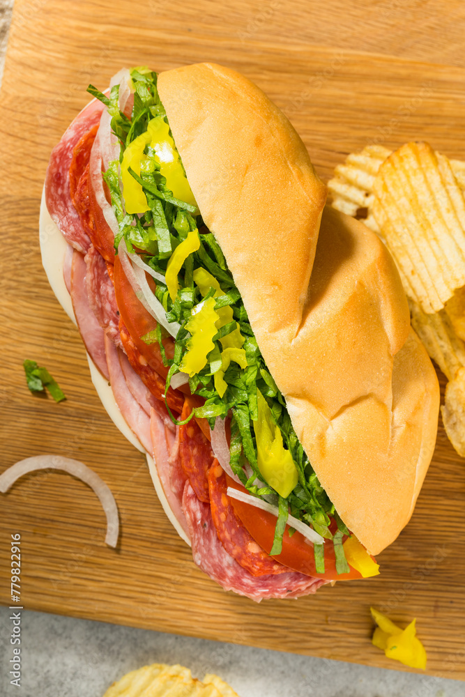 Canvas Prints homemade italian sub sandwich