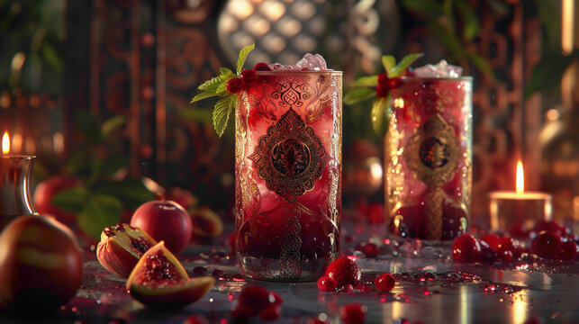strawberry juice with unique background. beautiful and unique image and concept.