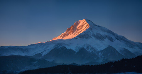sunset lighting at the mountain - 779824132