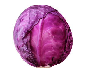 Obraz premium Purple cabbage on transparent background