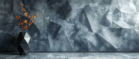Contemporary backdrop design with 3D polygons ideal for  1 - obrazy, fototapety, plakaty