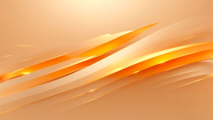 Abstract orange background with glowing diagonal rounded lines. Modern yellow gradient geometric...