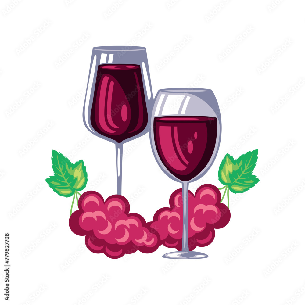 Canvas Prints wine day illustration