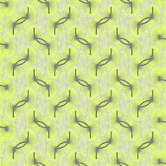 Seamless vector pattern with monochromatic spiky predatory flowers on stems in Art Deco style