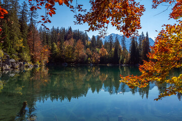 Le lac Vert en automne, Passy, Haute-Savoie