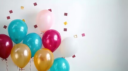 Festive Balloons and Confetti for Birthday Celebrations and Special Occasions
