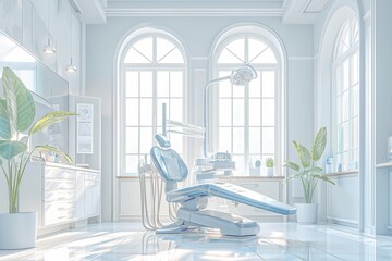 A clean and modern dental office with high-quality equipment
