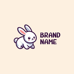 cute rabbit logo vector design, premium design