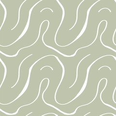 Seamless abstract pattern with squiggles and scribbles. Weaved curved lines. Chaotic ink scribbles decorative texture. Messy doodles, wavy and curly lines.