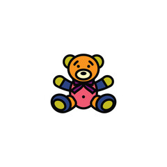 Original vector illustration. A plush toy icon.