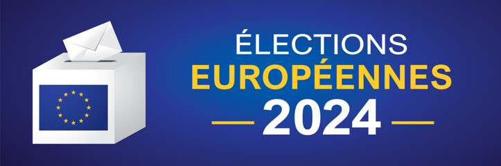 ELECTIONS EUROPEENNES - 9 JUIN 2024 - ILLUSTRATION VECTORIELLE - V4