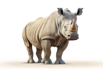 isolated rhino animal concept