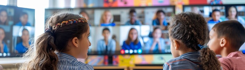 Video Conferencing Platforms, Regular video conferences allow teachers, parents, and students to connect and discuss progress remotely - obrazy, fototapety, plakaty