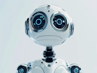 AI digital brain robot concept, virtual reality big data cloud computing artificial intelligence scene illustration