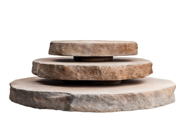 Flat rock podium for product display, cut out