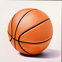 Basketball Ball Isolated on White Background. Clipart for sports projects.