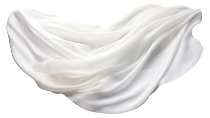 Fototapeta premium Floating elegant white fabric, cut out
