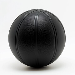 Black Basketball Ball Isolated on White Background. Clipart for sports projects.