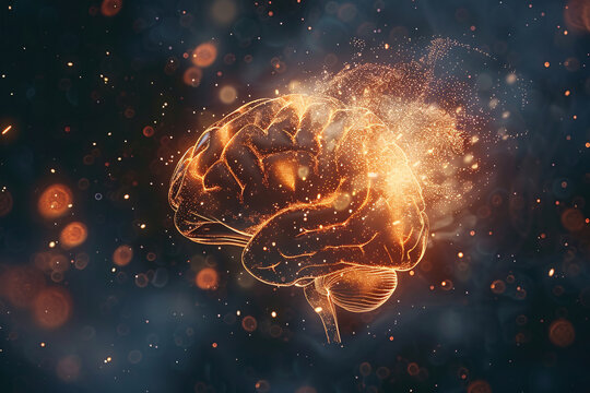 Brain head thinking concept brainstorm illustration, Chinese brain health day concept illustration