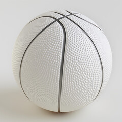 White Basketball Ball Isolated on White Background. Clipart for sports projects.