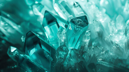 crystal background in blue color, abstract