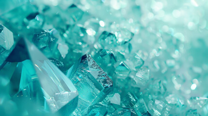 crystal background in blue color, abstract
