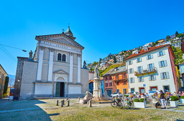 St Anthony Square in Locarno, Ticino, Switzerland
