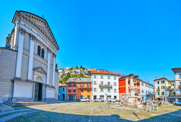 Piazza Sant'Antonio in old town of Locarno, Switzerland