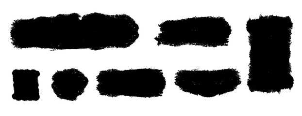 Graffiti paint spray, hand drawn doodle bold shapes, paint brushstrokes, ink rough splash blobs, urban freehand scratches. Vector Illustration