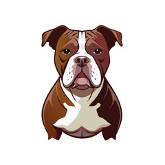 Bulldog vector illustration wearing a suit and tie, exuding professionalism and elegance.