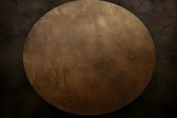Dark brown Gold Bronze paper texture background with Arch, circle oval design, copy space, banner wallpaper Minimal