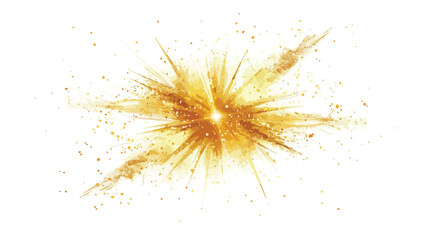 Abstract gold background. fractal explosion star 