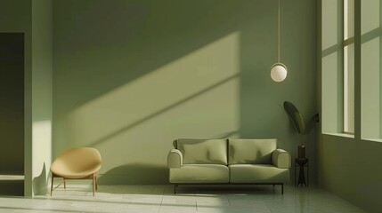 Creative Living Room Interior Design Mockup Template
