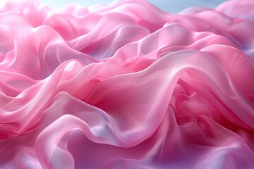 Obraz premium Texture chiffon fabric in pink color for backgrounds. silk fabric. Abstract beautiful scene stage for montage your products, presentation or promotion sale. Show case for natural cosmetic