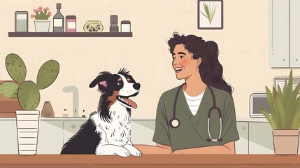 Veterinary Consultation for Holistic Pet Health and Nutrition in Home Office Setting