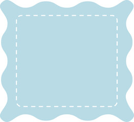 wavy rectangle label vector