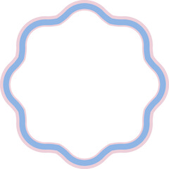 Fototapeta premium wavy round label vector