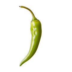 Green chili pepper isolated on white