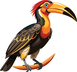 Fototapeta premium African Hornbill Bird on Branch-