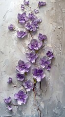 an oil painting of purple flowers is included - 779861982